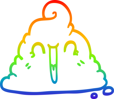 gökkuşağı gradyan çizgi çizimi bir insan tarafından çizilmiş bir kaka