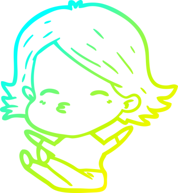 Bir insan tarafından çizilmiş çizgi film karakteri.