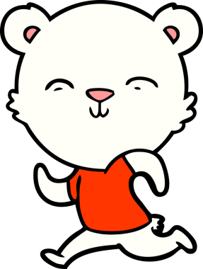 Bir insan tarafından çizilmiş kutup ayısı karikatürü