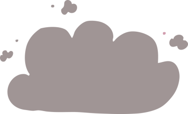 Bir insan tarafından çizilmiş karalama fırtına bulutu.