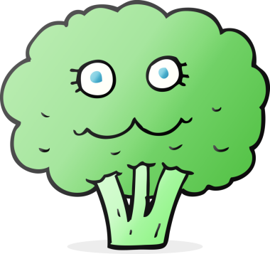 Bir insan tarafından çizilmiş serbest çizim brokoli.