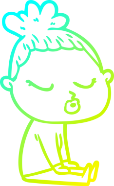 Bir insan tarafından çizilmiş soğuk bir çizgi film çizimi.