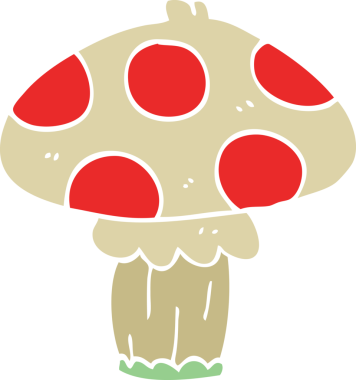 Bir insan tarafından çizilmiş mantar mantarı.