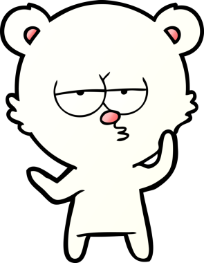 Bir insan tarafından çizilmiş kutup ayısı karikatürü