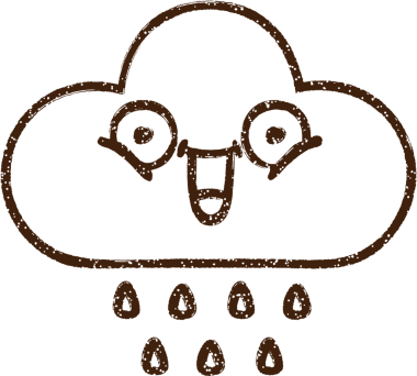 Bir insan tarafından çizilmiş Yağmur Bulutu Kömürü Çizimi