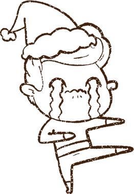 Bir insan tarafından çizilen Noel Dansçısı Kömür Çizimi