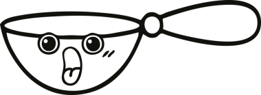 Bir insan tarafından çizilmiş bir kaşık çizimi.