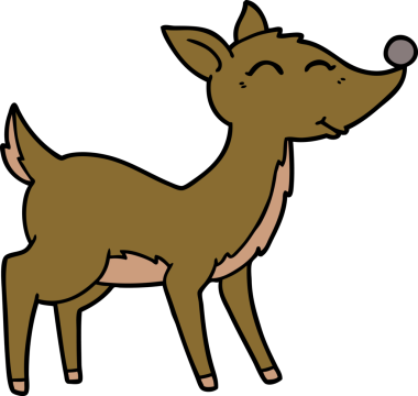 Bir insan tarafından çizilmiş karikatür geyiği