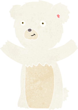 bir insan tarafından çizilmiş kutup ayısı yavrusu.