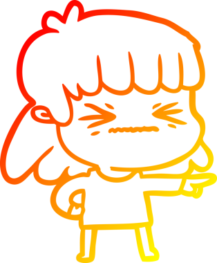 Bir insan tarafından çizilmiş bir karikatür kadın çizimi