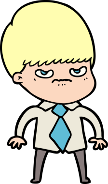 Bir insan tarafından çizilmiş çizgi film çocuğu.