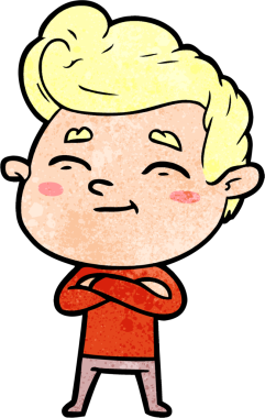 Bir insan tarafından çizilmiş mutlu çizgi film adamı.