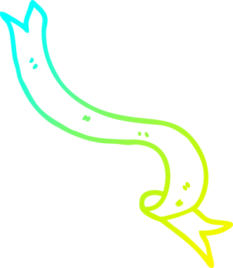 Bir insan tarafından çizilen rüzgarda esen çizgi film afişinin soğuk gradyan çizgisi.