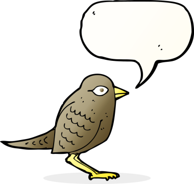 Bir insan tarafından çizilmiş baloncuklu bahçe kuşu.