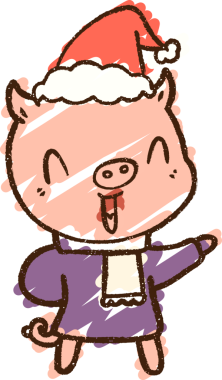 Bir insan tarafından çizilmiş Noel Domuz Tebeşiri