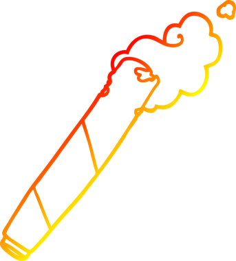 Bir insan tarafından çizilmiş sıcak çizgi çizgi film çizimi.