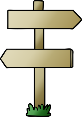 Bir insan tarafından çizilmiş çizgi tabela.