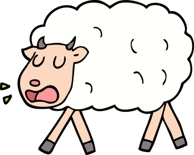 Bir insan tarafından çizilmiş karalama tarzı koyun.