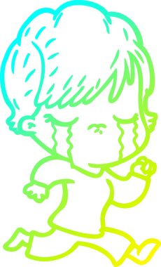 Bir insan tarafından çizilmiş ağlayan bir karikatür çizimi.