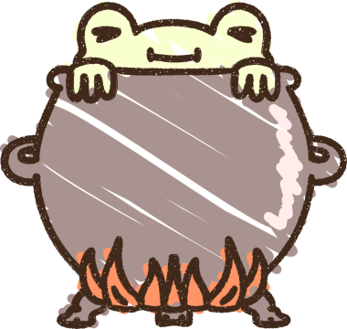 Bir insan tarafından çizilen Kazan Kurbağası Tebeşiri