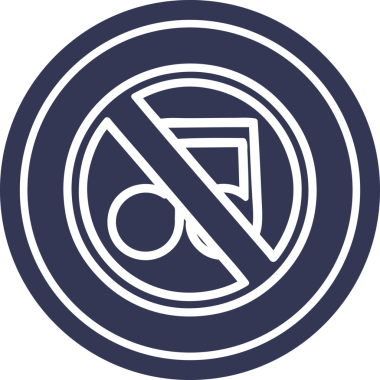 bir insan tarafından çizilmiş müzik dairesel simgesi yok