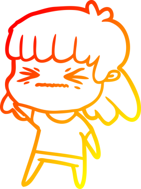 Bir insan tarafından çizilmiş bir karikatür kadın çizimi