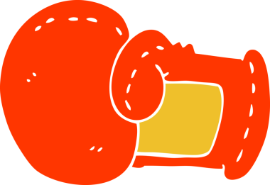 Bir insan tarafından çizilmiş karalama boks eldiveni.