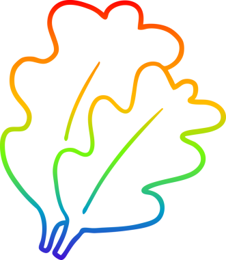 Düşen yaprakların çizdiği gökkuşağı gradyanı bir insan tarafından çizilmiş.