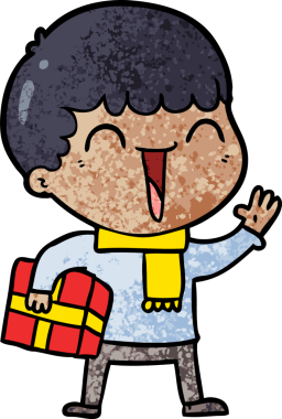 Bir insan tarafından çizilmiş mutlu bir adam.