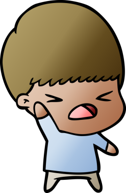 Çizgi film bir insan tarafından çizilmiş stresli adam