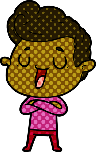 Bir insan tarafından çizilmiş mutlu çizgi film adamı.