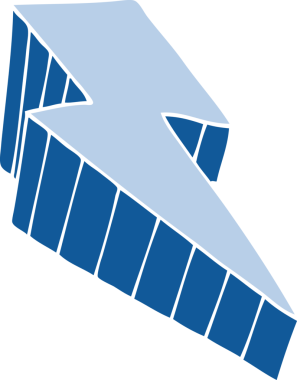 Bir insan tarafından çizilmiş karalama dekoratif yıldırım