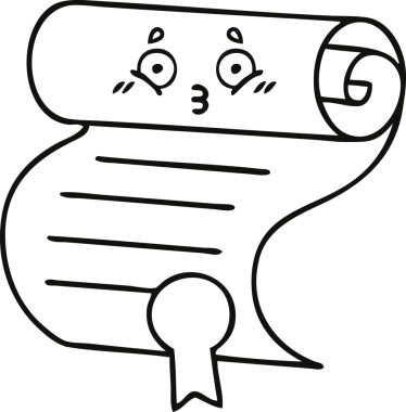 Bir insan tarafından çizilen sözleşmenin çizgi çizimi