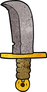 Bir insan tarafından çizilmiş karalama hançeri.