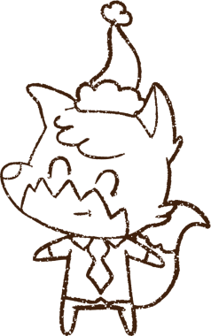 Bir insan tarafından çizilmiş Noel Köpeği Kömürü