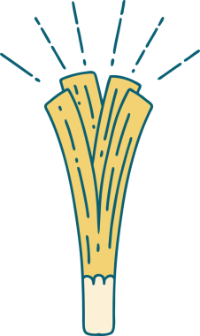 Bir insan tarafından çizilmiş geleneksel dövme stili.