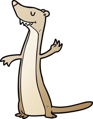 Bir insan tarafından çizilmiş karikatür sansarı.