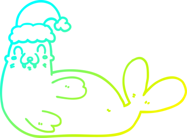 Soğuk gradyan çizgisi, bir insan tarafından çizilmiş bir karikatür çizimi.