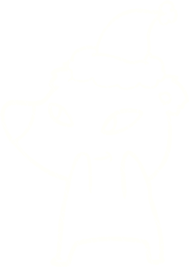 Bir insan tarafından çizilmiş Noel Ayısı Tebeşiri