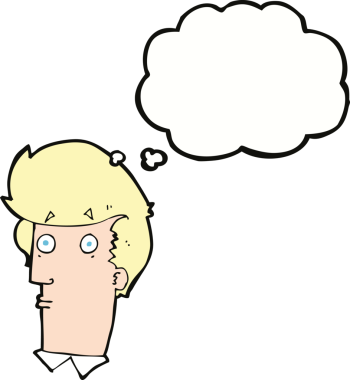 Bir insan tarafından çizilen düşünce baloncuğu ile çizgi film şaşırttı.