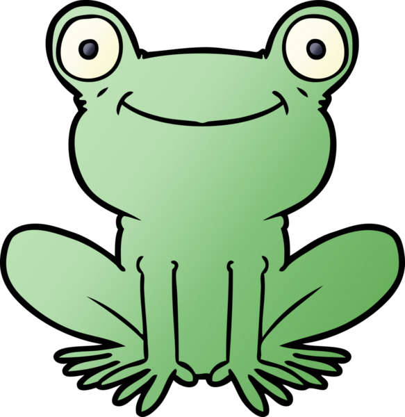 bir insan tarafından çizilmiş bir kurbağa.