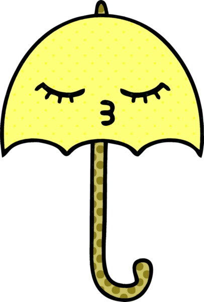 Bir insan tarafından çizilmiş bir şemsiye çizgi filmi.