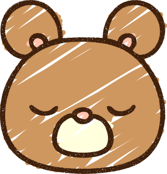 Bir insan tarafından çizilen Ayı Yüzlü Tebeşir