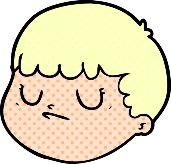 Bir insan tarafından çizilmiş erkek yüzü.