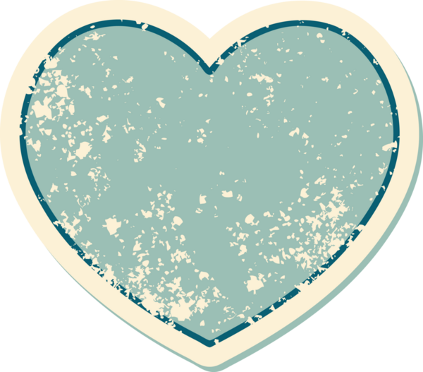 Bir insan tarafından çizilmiş bir kalbin sembolik dövmesi.