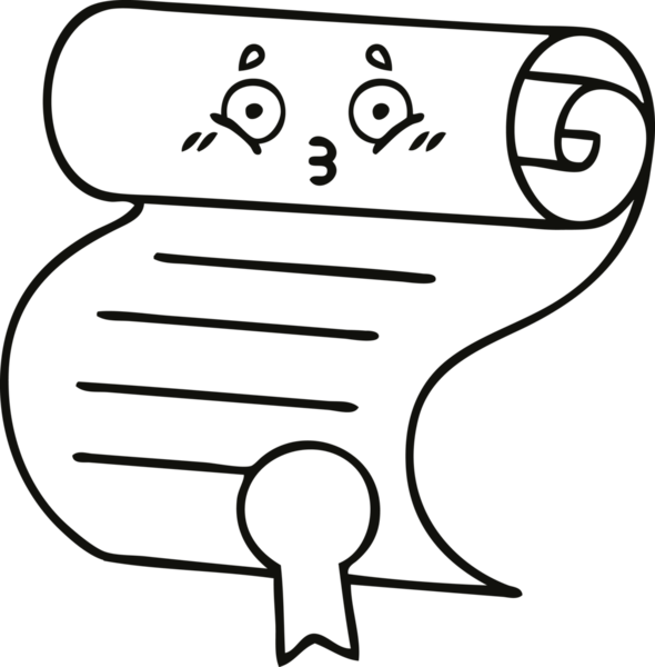 Bir insan tarafından çizilen sözleşmenin çizgi çizimi