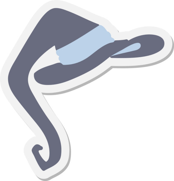 Bir insan tarafından çizilmiş ürkütücü cadı şapkası çıkartması.