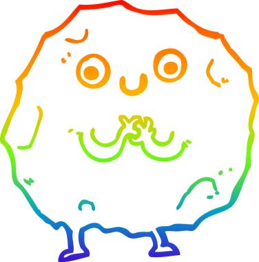 gökkuşağı gradyan çizgi çizimi bir insan tarafından çizilmiş bir kaya karakteri