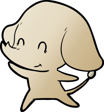 Bir insan tarafından çizilmiş şirin bir fil.