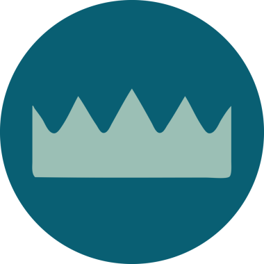 Bir insan tarafından çizilmiş bir tacın ikonik dövme şekli